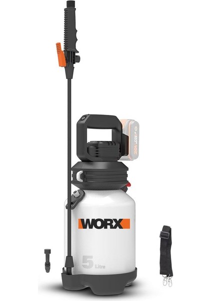 WG829E.9 20VOLT 5lt. Omuz Askılı Basınçlı Ilaçlama ve Dezenfektan Pompası (Akü Dahil Değildir)