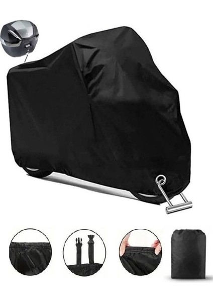 Cf Moto Cf 150 Siyah Kilit Uyumlu Motor Brandası Arka Çanta Uyumlu Ultra Kalın Su Geçirmez fiyatları