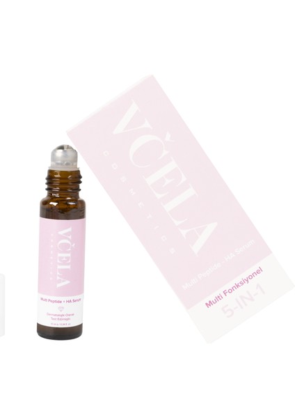 ANTI AGING Peptit + Matrıxyl + HA + Argireline İçeren 5-In-1 Multi Fonksiyonel Konsantre DOĞAL VEGAN Roll-On Serum