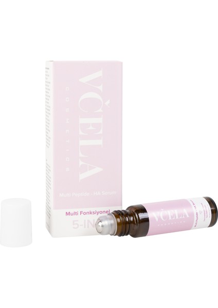 ANTI AGING Peptit + Matrıxyl + HA + Argireline İçeren 5-In-1 Multi Fonksiyonel Konsantre DOĞAL VEGAN Roll-On Serum