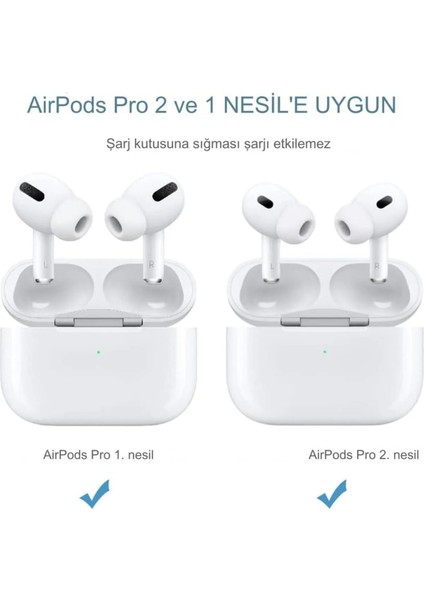 Airpods Pro / Airpods Pro 2 ile Uyumlu Için Xs,s,l Boyları 3'lü Set Silikon Kulaklık Başlık Yedek Kulakiçi fiyatları