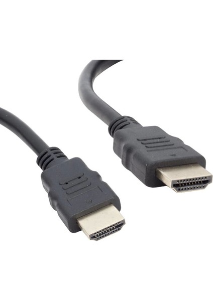 Plastik Düz Siyah 3 Metre HDMI Kablo Poşetli (4887)