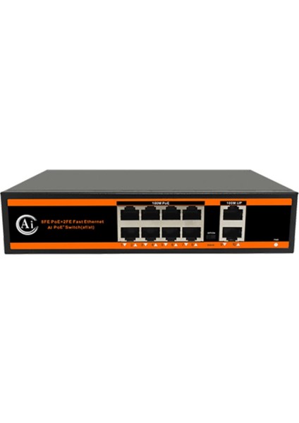 ND1P802ALF-8*10/100M Bıt Ports 2*10/100M Uplınk Port Watchdog Poe Swıtch (4887)