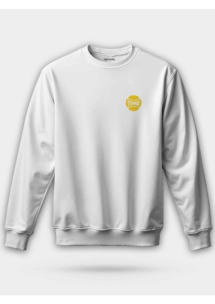 Tenis Topu Baskılı Unisex Regular Sweatshirt