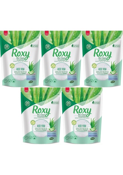Roxy Bio Clean Matik Sabun Tozu 800GR Aloe Vera (5 Li Set) (130 Yıkama)