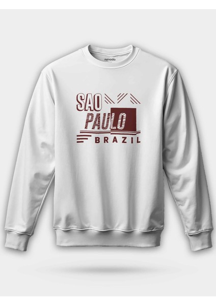 Sao Paulo Brezilya Baskılı Unisex Regular Sweatshirt
