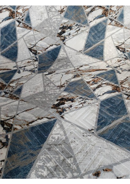 Mavi Kaymaz Yolluk - Yıkanabilir Dört Mevsim Halı | Salon, Banyo, Balkon, Genç Odası fiyatları