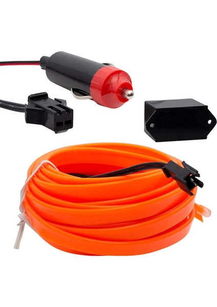 Araç Içi Neon Oranj 5 Metre Ip Aydınlatma Çakmaklıklı (4887)
