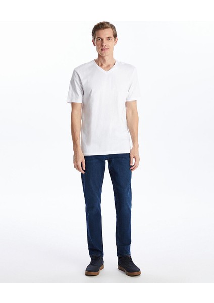 V Yaka Kısa Kollu Penye Erkek Tişört fiyatları