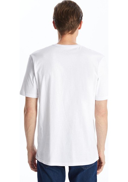 V Yaka Kısa Kollu Penye Erkek Tişört fırsatları