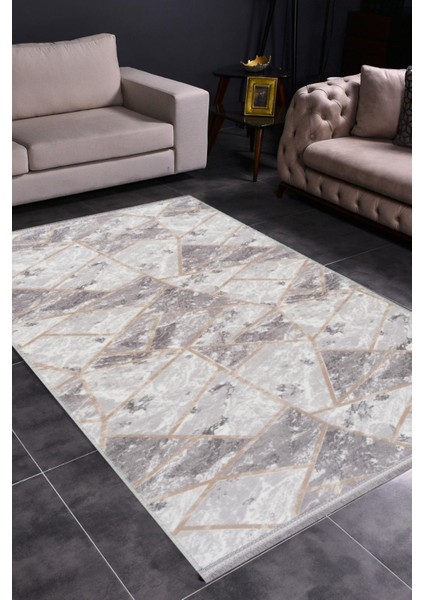 Gri Kaymaz Yolluk - Yıkanabilir Dört Mevsim Halı | Salon, Banyo, Balkon, Genç Odası