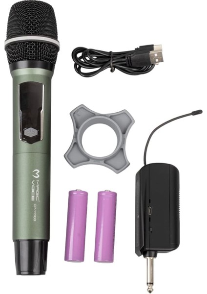 Uhf Ekranlı 1 El Kablosuz Telsiz Mikrofon CP-111 (4887)