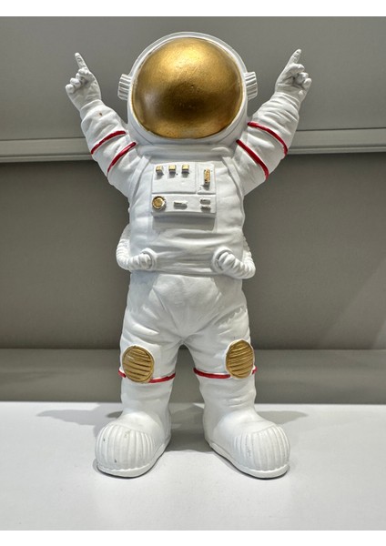 Astronot Midi Masaüstü Polyester Dekoratif Obje, Biblo