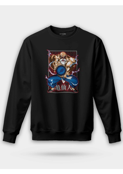 Master Roshi Usta Rosi Dragon Ball Baskılı Unisex Regular Sweatshirt