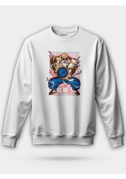 Master Roshi Usta Rosi Dragon Ball Baskılı Unisex Regular Sweatshirt