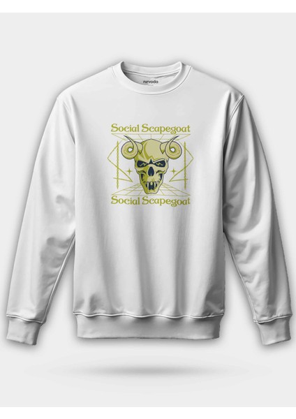 Koç Kurukafa Baskılı Unisex Regular Sweatshirt