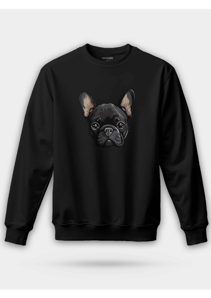 French Fransız Bulldog Baskılı Unisex Regular Sweatshirt