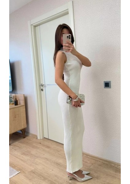 Fitilli Triko Elbise Maxi Uzun Boy fırsatları