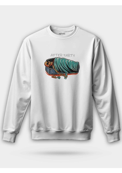 After Party Kuru Kafa Baskılı Unisex Regular Sweatshirt