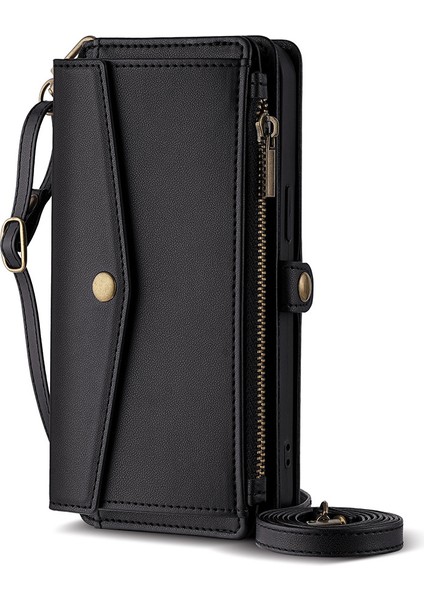 Oneplus 13 Kılıf, Çapraz Askılı Çok Işlevli Cüzdan Rfıd Engelleme Omuz Askısı Fermuarlı Cep Telefon Kılıfı Kapağı Oneplus 13 (Yurt Dışından)