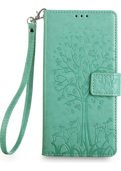 Oppo Realme C65 5g Kılıf, Pu Deri Çanta Bilek Kayışı Kickstand Kılıfı Oppo Realme C65 5g (Yurt Dışından)