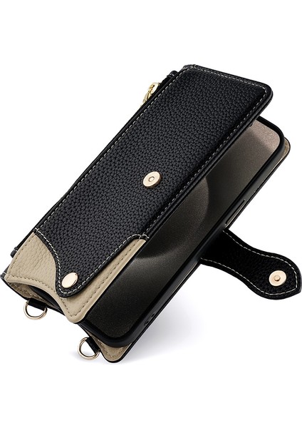 Tecno Pova 6 Neo 5g Çapraz Cüzdan Kılıfı, Cüzdan Rfıd Engelleme Omuz Askısı Fermuarlı Cep Telefon Kılıfı Kapağı Tecno Pova 6 Neo 5g (Yurt Dışından) modelleri