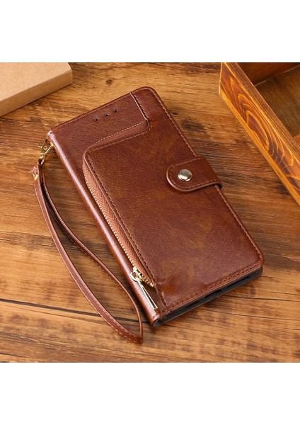 Tecno Pova 6 Neo 5g Kılıf, Pu Deri Cüzdan Fermuarlı Darbeye Dayanıklı Telefon Kılıfı Kapağı Tecno Pova 6 Neo 5g (Yurt Dışından)