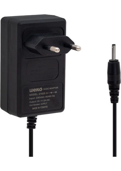 9 Volt 2 Amper Ince 2.5*0.7 Uç Tablet Pc Adaptörü Yerli Üretim (4887)