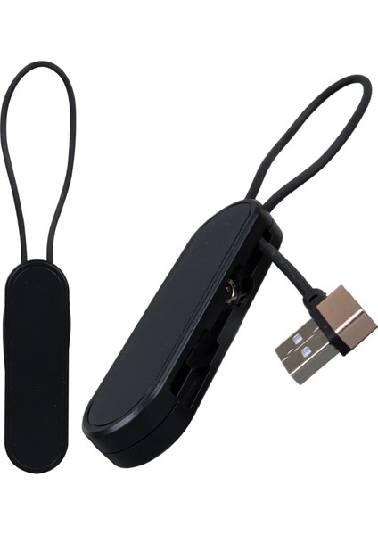 Siyah 3in1 (Type C- Lightning- Micro Usb) Manyetik Uç Taşınabilir Şarj Kablosu (4887)