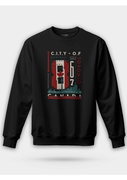 Toronto Kanada Yazılı Unisex Regular Sweatshirt