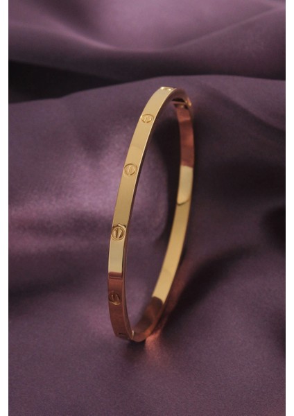 Çelik Gold Renk Kadın Kelepçe - TJ-BB4832