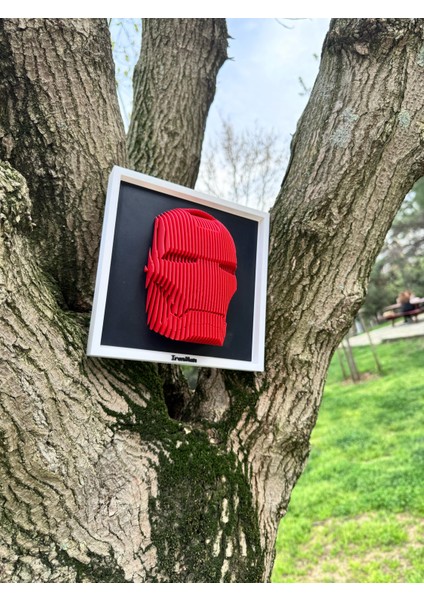 3D Katmanlı Ironman Tablosu – Marvel Temalı Dekoratif Duvar Sanatı (20 x 20 cm )