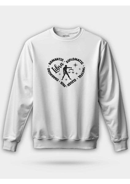 Terazi Burcu Libra Zodyak Kalpli Unisex Regular Sweatshirt