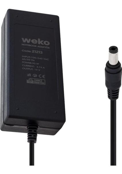 19 Volt 4.74 Amper 90 Watt 5.5*2.5 Uçlu Notebook Adaptör Yerli Üretim (4887)