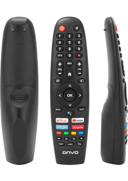 Onvo-Profilo-Saba Netflıx-Youtube-Google Play-Prıme Vıdeo Tuşlu Ses Komutlu Lcd-Led Tv Kumanda (4887)
