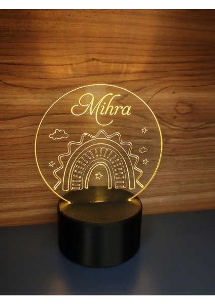 Kişiye Özel Gökkuşağı Işıklı Masa Lambası ( Pilli ) fırsatları