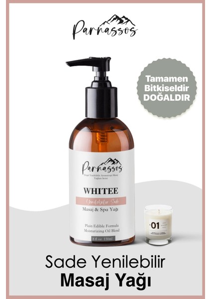 White Natural Yasemin Özlü + Çikolata Aromalı Masaj Yağı Seti 150 ml