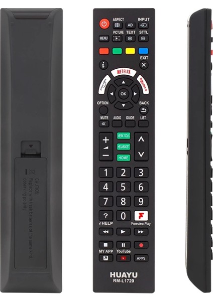 Huayu Kl RM-L1720 Panasonıc Netflıx-Youtube Tuşlu Lcd-Led Tv Kumanda Smart Tüm Modeller (4887)
