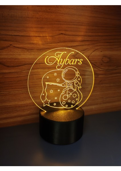 Kişiye Özel Astronot Işıklı Masa Lambası ( Pilli ) modelleri