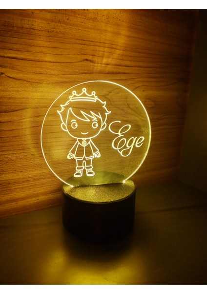 Kişiye Özel Prens Işıklı Masa Lambası ( Pilli ) fiyatları