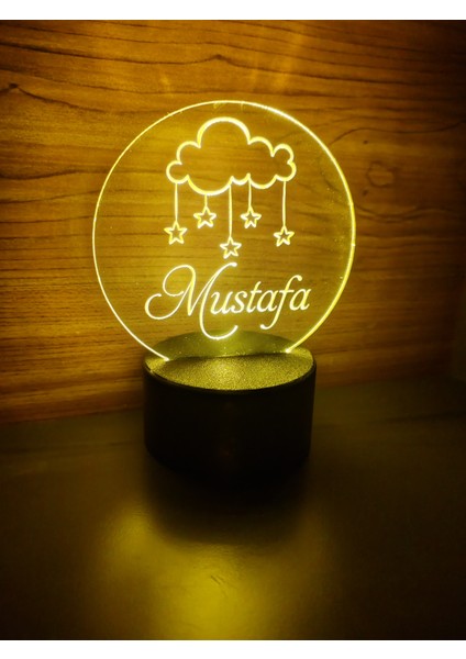 Kişiye Özel Bulut Işıklı Masa Lambası ( Pilli ) fiyatları