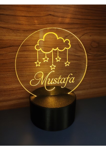 Kişiye Özel Bulut Işıklı Masa Lambası ( Pilli ) modelleri