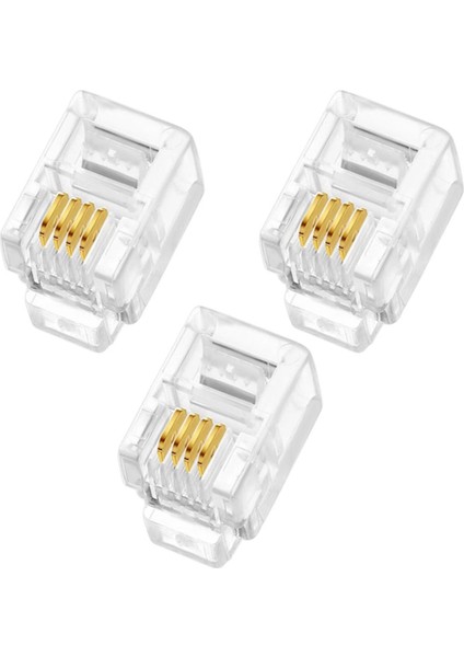 Tel.ince Soketi Rj9 4p/4c 100 Lük Paket (Ahize Kablosu Soketi) (4887)
