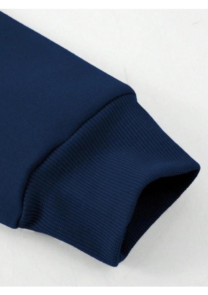 Erkek Paris Baskılı Bisiklet Yaka Sweatshirt fırsatları