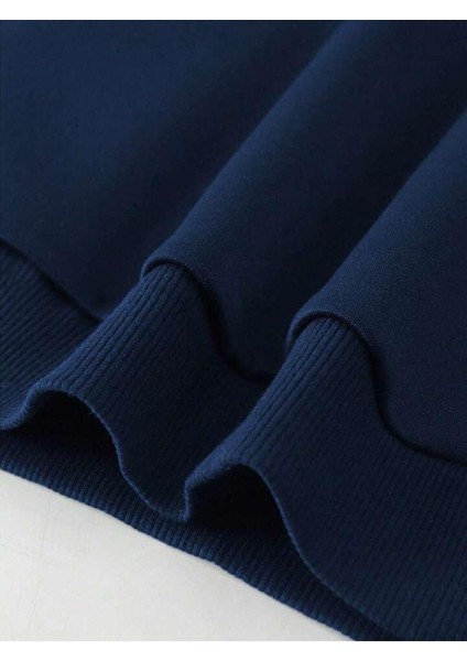 Erkek Paris Baskılı Bisiklet Yaka Sweatshirt indirimleri