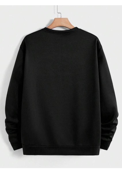 Siyah Bisiklet Yaka Los Angeles Baskılı Sweatshirt fiyatları