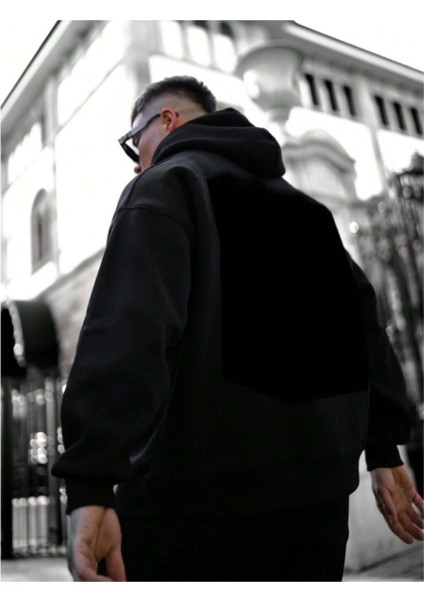 Erkek Siyah New York Baskılı Kapüşonlu Sweatshirt fiyatları