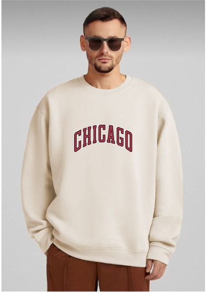 Chicago Baskılı Sweatshirt