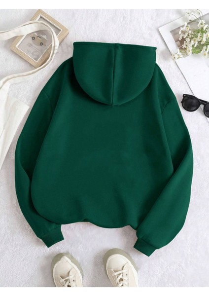 Kadın/erkek Brooklyn Renkli Özel Baskılı Pamuklu Oversize Kapüşonlu Sweatshirt