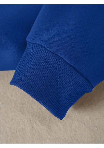 Kadın/erkek Paris Özel Renkli Oversize Bisiklet Yaka Pamuklu Sweatshirt